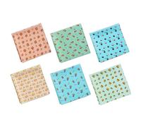 HexaFun 100% Pure Organic Cotton Unisex Handkerchief, Multi-color & Printed, Soft & Stylish, Hankies for Men & Women, Foodgasm Series 1+2, L