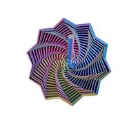 Hexagon 3D Fidget Toy - Printed Desk Toy with Handle, Calming Expanded Sensory Stress Relief for Adults, Home, Travel, Study, Work, Relaxation, Office Focus, Mindfulness