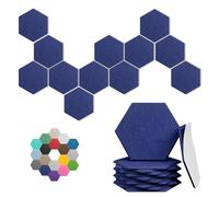 Hexagon Acoustic Panels, 12 Pack Self-Adhesive Sound Panels(Sapphire Blue)