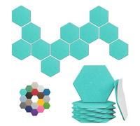 Hexagon Acoustic Panels, 12 Pack Self-Adhesive Sound Panels(Viking Blue)