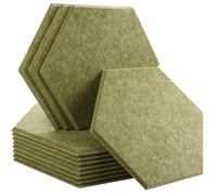 Hexagon Acoustic Panels 12 Pcs Sound Absorbing Panels Wall Absorcion For Home Recording Studio Acoustic Insulator Door Sealing Strip For the studio(20-Bronze,Large Hexagon,1.0cm Super Density)