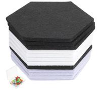 Hexagon Acoustic Panels 12pcs Sound Insulation Board Felt Flame Retardant Noise Reduction Gym For the studio