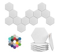 Hexagon Acoustic Panels, 18 Pack Self-Adhesive Sound Panels(Snow White)