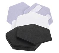Hexagon Acoustic Panels Felt Wall Soundproof Boards 12pcs | Self Adhesive with Hook and Loop Backing, High Density Felt, Anti Scratch Anti Skid, Reduces Echoes at Home