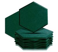 Hexagon Acoustic Panels, Pack of 12, Sound Absorber Wall Panels, 30 x 26 x 0.9 cm, High Density Sound Absorber for Ceiling/Door/Wall Decoration and Acoustic Treatment, Home/Gaming Decoration (Dark