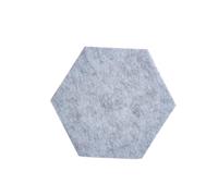 Hexagon Acoustic Panels Sound-absorbing Felt Wall Panel, Bedroom Soundproofing Board, Decorative(Light gray,4pcs)