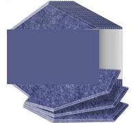 Hexagon Acoustic Panels Sound Proof Panels High Density Flame Resistant Absorb Noise Eliminate Echoes(21 Gemstone Blue,6 Pcs,1.2cm Medium Density)