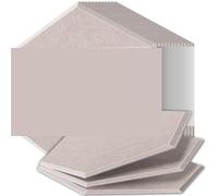 Hexagon Acoustic Panels Sound Proof Panels High Density Flame Resistant Absorb Noise Eliminate Echoes(01 Light Camel,6 Pcs,1.2cm Medium Density)