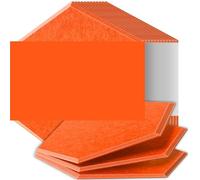 Hexagon Acoustic Panels Sound Proof Panels High Density Flame Resistant Absorb Noise Eliminate Echoes(12 Tangerine,18 Pcs,1.2cm Medium Density)