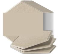 Hexagon Acoustic Panels Sound Proof Panels High Density Flame Resistant Absorb Noise Eliminate Echoes(02 Camel,18 Pcs,0.9cm Medium Density)