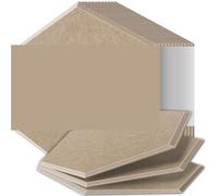 Hexagon Acoustic Panels Sound Proof Panels High Density Flame Resistant Absorb Noise Eliminate Echoes(03 Dark Camel,18 Pcs,0.8cm Medium Density)