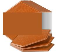 Hexagon Acoustic Panels Sound Proof Panels High Density Flame Resistant Absorb Noise Eliminate Echoes(07 Milk Coffee,18 Pcs,0.8cm Medium Density)
