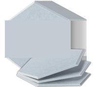 Hexagon Acoustic Panels Sound Proof Panels High Density Flame Resistant Absorb Noise Eliminate Echoes(27 Smo Gray,18 Pcs,0.9cm Medium Density)