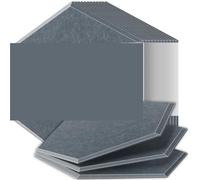 Hexagon Acoustic Panels Sound Proof Panels High Density Flame Resistant Absorb Noise Eliminate Echoes for Walls(29 Moonlight Grey,18 Pcs,0.8cm Medium Density)