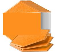 Hexagon Acoustic Panels Sound Proof Panels High Density Flame Resistant Absorb Noise Eliminate Echoes For the studio(06 Gold Copper,18 Pcs,0.8cm Medium Density)