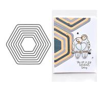 Hexagon Background Die Cuts for Card Making, Hexagon Tags Metal Cutting Dies for Paper Scrapbooking, DIY Stencils for Album Party Wedding Festivals Decoration