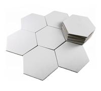 Hexagon Board Game Tiles, 20 Blank Pieces for DIY Custom Game Design | Same Size as Settlers of Catan, Blank Game Board Chits