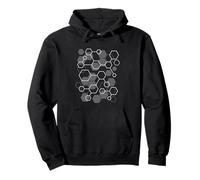 Hexagon Connected Pattern Mathematics Science Graphic Design Pullover Hoodie