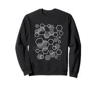 Hexagon Connected Pattern Mathematics Science Graphic Design Sweatshirt