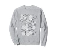 Hexagon Connected Pattern Mathematics Science Graphic Design Sweatshirt