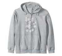Hexagon Connected Pattern Mathematics Science Graphic Design Zip Hoodie