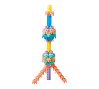 Hexagon Connecting Blocks, Educational Toy Kit, Colorful Interlocking Shapes, Stem Learning Activity, Made from Quality Abs Material, 9.45x9.45x1.97in