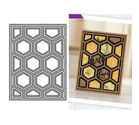 Hexagon Die Cuts for Card Making, Background Board Metal Cutting Dies for Paper Scrapbooking, DIY Stencils for Album Party Wedding Festivals Decoration