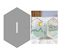 Hexagon Die Cuts for Card Making, Background Board Metal Cutting Dies for Paper Scrapbooking, DIY Stencils for Album Party Wedding Festivals Decoration