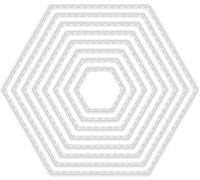 Hexagon Die Cuts Stencil, Metal Template Moulds Cutting Dies Cut Stencils for DIY Scrapbooking Photo Album Decorative Embossing Paper Dies for Card Making Templated (ZC367)