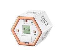Hexagon Digital Clock Timer Magnetic Cubes Timer Kitchen Hexagon Flip Timer for Studying Cooking Exercising Easy to Use Magnetic Flip Focus-Timer