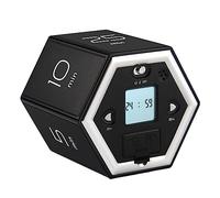 Hexagon Digital Clock Timer Magnetic Cubes Timer Kitchen Hexagon Flip Timer for Studying Cooking Exercising Easy to Use Magnetic Flip Focus-Timer
