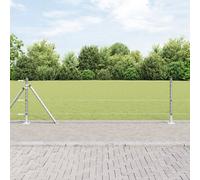 Hexagon Fence 0.4x25 m Galvanised Steel Berkfield Home Silver One Size