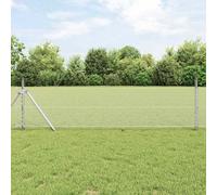 Hexagon Fence 10x0.5m Silver Galvanised Steel Modern Garden Divider Panel Sleek