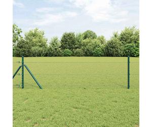 Hexagon Fence Green 0.8x50 m Steel Mesh Roll Outdoor 5-Pack Durable UV-Resistant