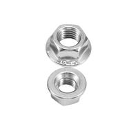 Hexagon Flange Nut M2.5 M3 M4 M5 M6 M8 M10 M12 M16 M20 304/316 Stainless Steel Hex Head Serrated Spinlock Lock Nuts(304 without teeth,M3-50pcs)