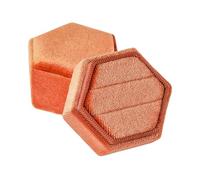 Hexagon Flannel Ring Box Colorful Spot Jewelry Package Display For Wedding Confession Packaging for Proposal, Wedding(Color 05)