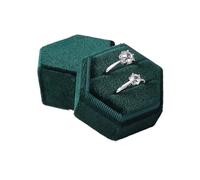 Hexagon Flannel Ring Box Colorful Spot Jewelry Package Display For Wedding Confession Packaging for Proposal, Wedding(Color 08)