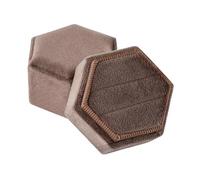 Hexagon Flannel Ring Box Colorful Spot Jewelry Package Display For Wedding Confession Packaging for Proposal, Wedding(Color 18)