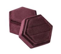 Hexagon Flannel Ring Box Colorful Spot Jewelry Package Display For Wedding Confession Packaging for Proposal, Wedding(Color 17)