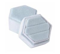 Hexagon Flannel Ring Box Colorful Spot Jewelry Package Display For Wedding Confession Packaging for Proposal, Wedding(Color 09)