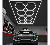 Hexagon Garage Light,Updated Bigger Size,Super Bright LED Shop Lights,Car Ceiling Lights,for Garages,Gym,Warehouse,Exhibition Hall 8