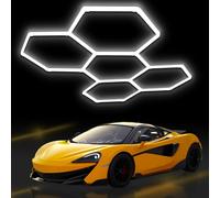 Hexagon Garage Lights LED, 25 Packs Hexagon Light 220W 26400LM 6500K Daylight White Ceiling Shop for Hex Lights Garage Warehouse Basement Gym Detailing Shop Wash Yoga Room