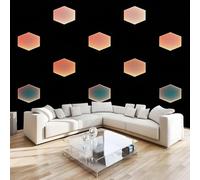 Hexagon Geometry Wall Mural 3D Effect Beehive Abstract Non-Woven Self-Adhesive Wallpaper Living Room Bedroom Home Decor TV Background Large Art Wall Painting 400x280 cm