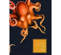 Hexagon Graph Book: Red and orange octopus | 1/4 inch standard size Hexagonal Graph / grid Paper Composition notebook for Organic Chemistry and Biochemistry note taking