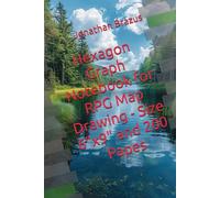 Hexagon Graph Notebook for RPG Map Drawing - Size 6"x9" and 200 Papes