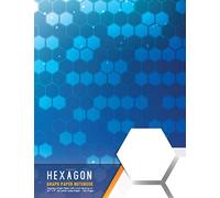 Hexagon Graph Paper Notebook: Blue Cover 1" Inch Large Hexagonal Grid Note Book for Organic Chemistry, Biochemistry or Drawing Mandalas