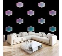 Hexagon Green Color Wall Mural 3D Effect Geometric Cartoon Non-Woven Self-Adhesive Wallpaper Living Room Bedroom Home Decor TV Background Large Art Wall Painting 300x230 cm