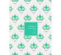 Hexagon Grid Book: 1/4 inch standard size Hexagonal Graph / grid Paper Composition notebook for Organic Chemistry and Biochemistry note taking | Cute green blue flower pattern