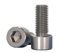 Hexagon Head Bolts， M2-M8 Titanium Hexagon Hex Socket Head Cap Allen Bolt Screw, 10pcs, Multiple Sizes(M2x6mm)