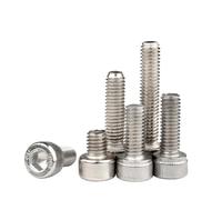 Hexagon Hex Socket Cap Head Bolt M1.4 M1.6 M2 M2.5 M3 M4 M5 M6 M8 304 Stainless Steel Socket Head Screw(40mm,M4 x 20Pieces)